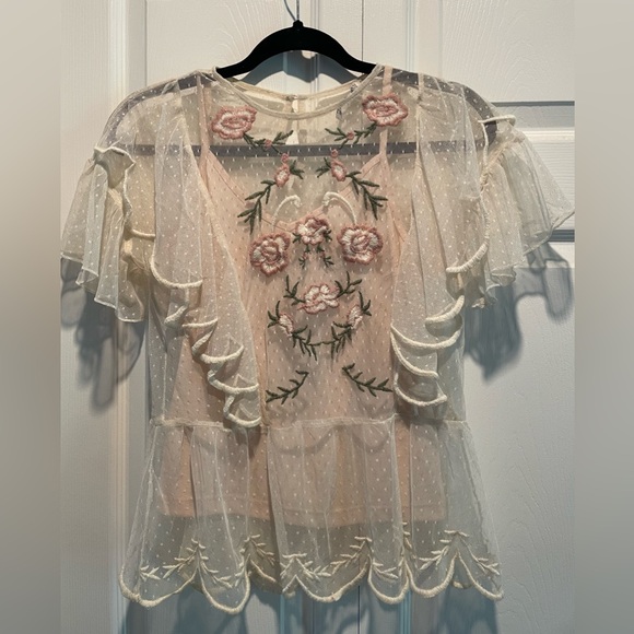 Dex Floral Lace Blouse - Picture 1 of 3